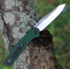 Benchmade 9400 Auto Osborne, 3.40" CPM-S30V Satin Plain Blade, Green Aluminum Handle