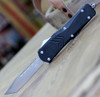 CobraTec Knives LBLKFS-XLTNS Large FS-X Black, 3.50" D2 Steel Tanto Blade, Anodized Aviation Aluminum Handle