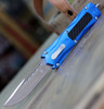 CobraTec Knives BLUKCDNS Blue King Cobra, 4" D2 Steel Drop Point Blade, Anodized Aviation Aluminum Handle