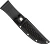 9" Straight Knife Sheath,  Fits up to 4" Blade, Black Basketweave Leather