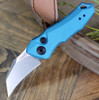 Kershaw Launch 10 Automatic Knife (7350TEAL)- 1.9" Stonewashed CPM-154 Hawkbill Blade, Teal Aluminum Handle