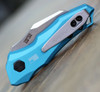 Kershaw Launch 10 Automatic Knife (7350TEAL)- 1.9" Stonewashed CPM-154 Hawkbill Blade, Teal Aluminum Handle