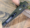 Kershaw Launch 8 Automatic Knife (7150OLBLK)- 3.50" Black CPM-154 Spear Point Plain Blade, OD Green Aluminum w/ Carbon Fiber Inlay Handle