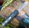 CobraTec Gray FS-X OTF Knife CTKSGRYFS-XSDAGNS, 2.75" D2 Steel Dagger Blade, Gray Aluminum Handle