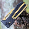 SOG Ultra XR, 2.8" Gold CRYO S35VN Plain Blade, Carbon Fiber Handle