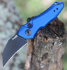 Kershaw Launch 10 Automatic Knife (7350BLUBLK)- 1.9" Black CPM-154 Hawkbill Blade, Blue Aluminum Handle