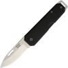 Bear & Son Large Slip Joint (BC110BK) 2.375" High Carbon Steel Satin Drop Point Plain Blade, Black Aluminum Handle