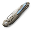 Bestech Wibra (T2001D) 3.43" Bohler M390 Stonewashed with Satin Flats Wharncliffe Plain Blade, Bronze Titanium Handle