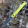 CRKT CEO BAMBOO (CR7096YGK) 3" 8Cr13MoV Blackwashed Straight Back Plain Blade, Yellow Glass Reinforced Nylon Handle