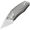 Bestech Tulip (BT1912A) 1.34" Bohler M390 Satin w/ Stonewashed Flats Tanto Plain Blade, Grey Titanium Handle