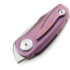 Bestech Tulip Ball Lock 1912C, 1.25" Bohler M390 Kiridashi Blade, Purple Titanium Handle