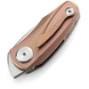 Bestech Tulip Ball Lock 1912D, 1.25" Bohler M390 Kiridashi Blade, Pink Titanium Handle