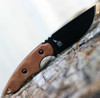 TOPS Knives 3 Pointer Tan Canvas 3PR-02, 3.13" 1095 Carbon Steel Black Blade, Tan Canvas Handle