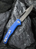 CIVIVI Fracture Folding Knife (C2009D)- 3.35" Stonewashed 8Cr14MoV Drop Point Blade, Blue G-10 Handles