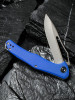 CIVIVI Fracture Folding Knife (C2009D)- 3.35" Stonewashed 8Cr14MoV Drop Point Blade, Blue G-10 Handles