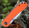 CIVIVI Elementum C907R, 2.96" D2 Satin Drop Point Blade, Orange G-10 Handles