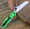 Spyderco Atlantic Salt C89FSGR, 3.68" LC200N Satin SpyderEdge Blade, Green FRN Handle