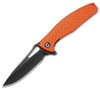 CIVIVI Wyvern Folding Knife (C902G)- 3.45" Blackwashed D2 Drop Point Blade, Orange FRN Handles