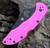 Spyderco Delica 4 FRN Pink C11FPPNS30VBK, 2.90" CPM S30V Black Plain Blade, Pink FRN Handle