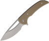Ferrum Forge Knife Works Mini Archbishop, 2.75" 9Cr18MoV Stonewashed Plain Blade, Tan G10 Handle