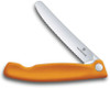 Victorinox Swiss Classic Folding Paring Knife, Wavy Edge, Orange Handle, 6.7836.F9B