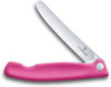 Victorinox Swiss Classic Folding Paring Knife, Wavy Edge, Pink Handle, 6.7836.F5B