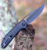 CIVIVI Ortis Folding Knife (C2013D)-3.25" Blackwash 9Cr18MoV Clip Point Blade, Black FRN Handle