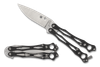 Spyderco SmallFly 2 B02G2 butterfly knife with Black G-10 handles.