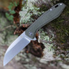 QSP Knife Pelican (QS118E1) 3.63" CPM-S35VN Stonewashed Wharncliffe Plain Blade, Green Linen Micarta Handle