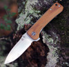 QSP Knife Hawk (QS131D) 3.25" CPM-S35VN Satin Drop Point Plain Blade, Verawood Handle