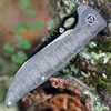 QSP Knife Locust Linerlock (QS117B) 3.875" 154CM Black & Satin Wharncliffe Plain Blade, Black Linen Micarta Handle