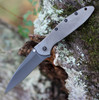 Kershaw Leek Assisted Opening Knife (1660GRY)- 3.00" Gray 14C28N Drop Point Blade, Gray 410 Handle