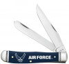Case Trapper 32400 United States Air Force Embellished Smooth Navy Synthetic Handle (4254 SS)
