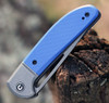 CIVIVI Trailblazer Folding Knife (C2018B)-2.97" Stonewash 14C28N Drop Point Blade, Blue G-10 Handle