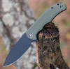 CIVIVI Praxis Folding Knife (C803F)- 3.75" Blackwashed 9Cr18MoV Drop Point Blade, OD Green G-10 Handles