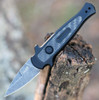 Kershaw Launch 12 CA Legal Automatic Knife (7130BLKBW)- 1.90" Blackwashed CPM-154 Spear Point Blade, Black Aluminum w/ Carbon Fiber Inlay