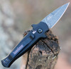 Kershaw Launch 12 CA Legal Automatic Knife (7130BLKBW)- 1.90" Blackwashed CPM-154 Spear Point Blade, Black Aluminum w/ Carbon Fiber Inlay