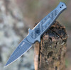Kershaw Launch 12 Mini Stiletto Automatic Knife (7125GRYBW)- 2.40" Blackwashed CPM-154 Spear Point Blade, Gray Aluminum w/ Carbon Fiber Inlay Handle