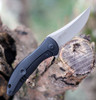 We Knife Mini Synergy 2011B, 2.93" CPM 20CV Stonewashed Blade, Black 6AL4V Titanium Handle