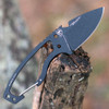 DPx Gear Heat Hiker 1095 DPHTX023, 2.4" 1095 Black Powder Coated Fixed Blade w/Aluminum Carabiner, Black Molded Sheath