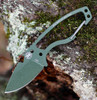 DPx Gear Heat Hiker 1095 DPHTX025, 2.4" 1095 OD Green Powder Coated Fixed Blade w/Aluminum Carabiner, Black Molded Sheath