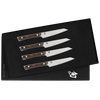 Shun Cutlery Kanso 4 Pc. Steak Knife Set SWTS0430, 5" Heritage finish AUS-10A stainless blades, Wenge wood Handles