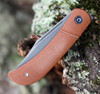 CIVIVI Appalachian Drifter Folding Knife (C2015A)- 2.96" Stonewash CPM-S35VN Clip Point Blade, Brown Micarta Handle