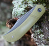 CIVIVI Appalachian Drifter Folding Knife (C2015B)-2.96" Stonewash CPM-S35VN Clip Point Blade, Olive Micarta Handle