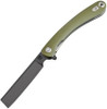 Artisan Orthodox ATZ1817PSBGNC, 2.75" Black D2 Blade, Smooth Green G10 Handle