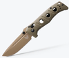 Benchmade 273FE-2 Mini Adamas, 3.25" Flat Dark Earth Cerakote CPM-CruWear Plain Blade, Olive Drab G10 Handle