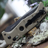 Benchmade 2750SGY-3 Auto Adamas, 3.78" CPM-CruWear Tungsten Grey Serrated Blade, Contoured Sand G10 Handles