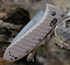 Benchmade 5700SGY Auto Presidio II, 3.72" CPM-M4 Gray Serrated Blade, Burnt Bronze 6061-T6 Aluminum Handle