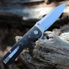 QSP Knife Hawk, QS131-F, 3.25" CPM S35VN Satin Blade, Shredded Carbon Fiber Handle