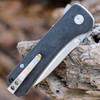 QSP Knife Hawk, QS131-F, 3.25" CPM S35VN Satin Blade, Shredded Carbon Fiber Handle